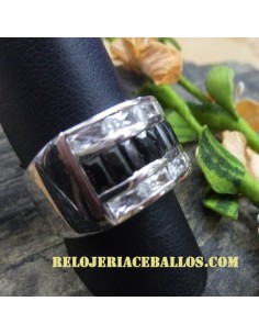 Anillo de Plata y Circonitas Baguette n 12 2