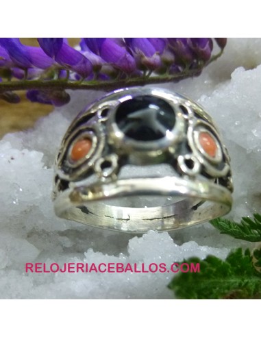 Anillo de plata con orfebrería A153
