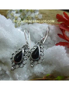 Pendientes con Azabache y Filigrana F122