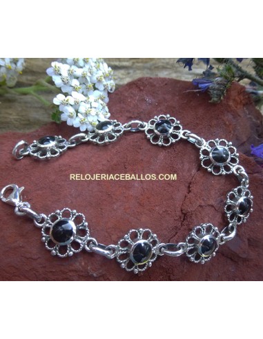 Pulsera de Azabache y Plata P24G