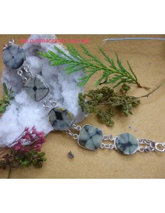 Pulsera artesanal de Plata con Quiastolitas PPQ
