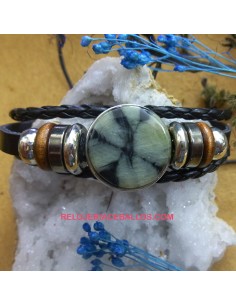 PG1 Pulsera Cordón Trenzado y Quiastolita