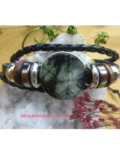PG1 Pulsera Cordón Trenzado y Quiastolita 2
