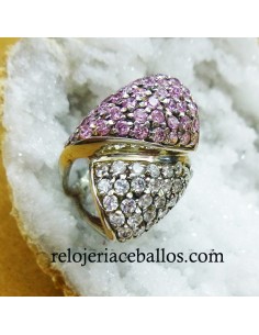 Anillo de Plata de ley con Circonitas  nº 12