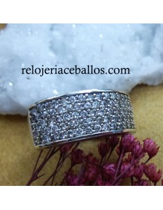 Anillo de Plata con Circonitas para Pedida nº 15