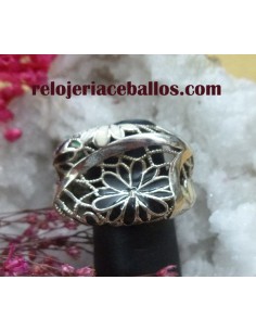 Anillo de Plata y Esmalte a Fuego Ajustable
