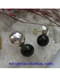 Pendiente de plata y Bola de Azabache AH83C