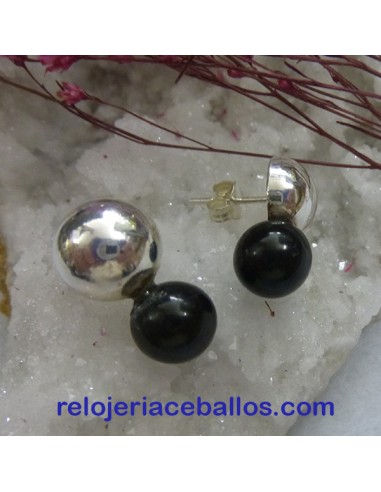 Pendiente de plata y Bola de Azabache AH83C