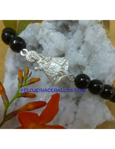Pulsera Elástica de Azabache con Silueta APCS