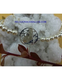 Pulsera elástica con Bolas de Plata BLCV