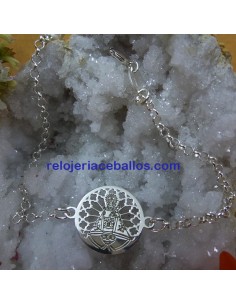 Pulsera Fina de Plata con...