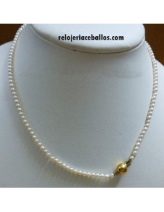 Collar de Perla Cultivada y Cierre Oro APAU