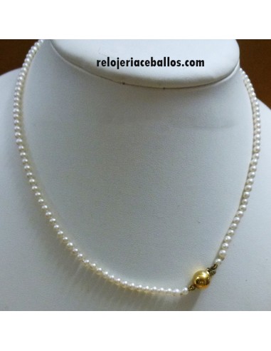 Collar de Perla Cultivada y Cierre Oro APAU