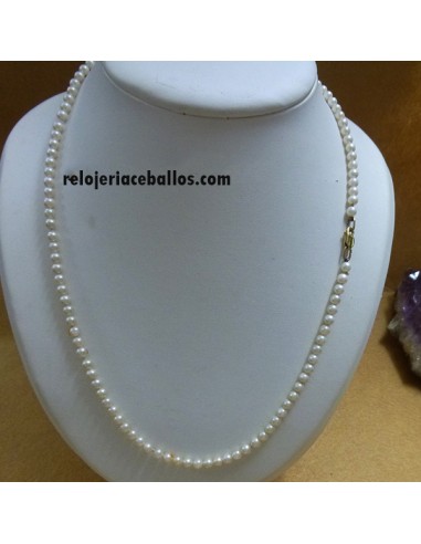 Collar de Perlas Cultivadas y Cierre Chapado CPER2