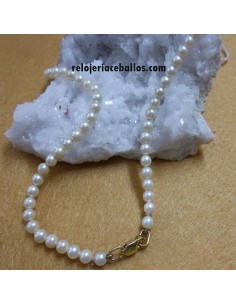 Collar de Perlas Cultivadas y Cierre Chapado CPER2 2