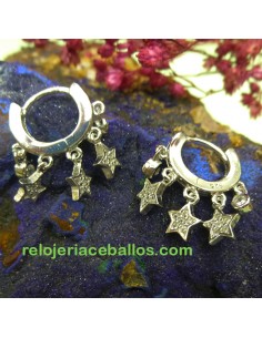 Aretas de Plata con Estrellas 651-0180