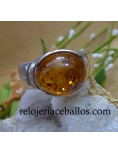 Sortija de Ámbar y Plata AM75