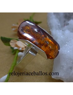 Sortija de Ámbar y Plata AM67 2