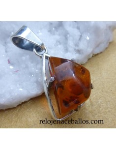 Colgante de Ámbar y Plata Grande AM61 2