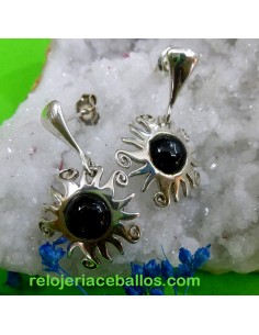 Pendientes con Azabache y Plata PCS2
