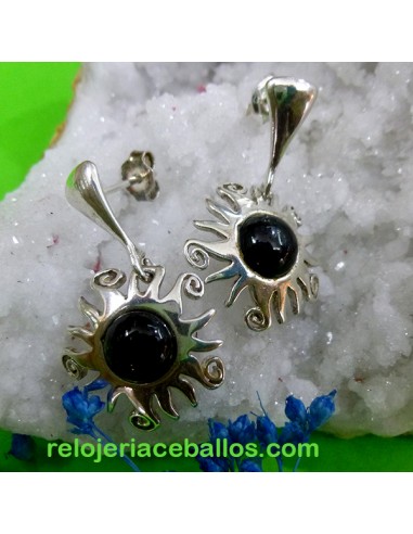 Pendientes con Azabache y Plata PCS2