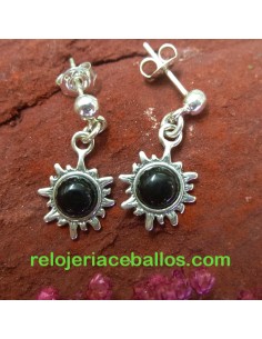 Pendientes de plata y Azabache 660