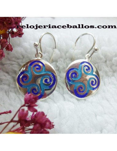 Pendiente Lauburu de Plata y Esmalte L13907