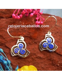 EF114P Pendientes de plata con esmalte
