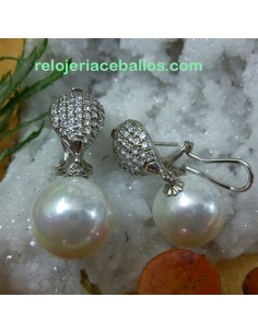 Pendientes de gala en plata inalterable 558
