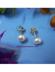 Pendientes de perla cultivada pequeños FER18