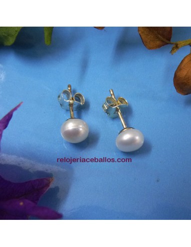 Pendientes de perla cultivada pequeños FER18