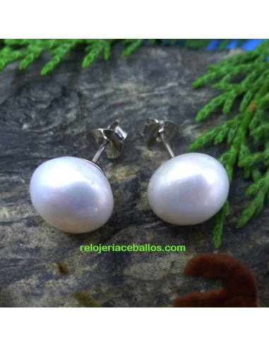FER24 Pendientes de plata con perla
