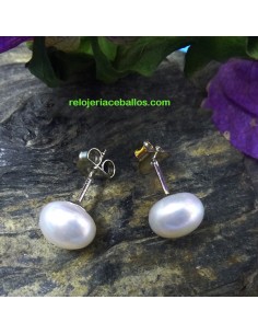 Pendientes de perla en plata FER22