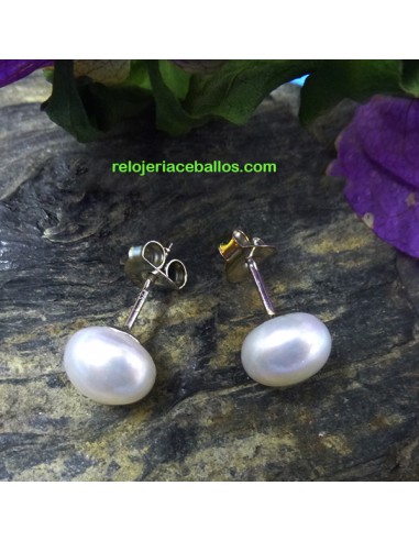 Pendientes de perla en plata FER22