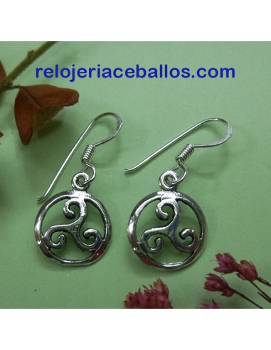 Pendiente triskel de plata 127-48