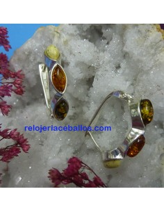 Pendientes con Ámbar tricolor P3A