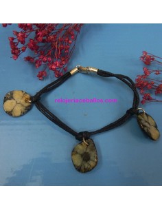 PCQ2 Pulsera de cordón con Quiastolitas