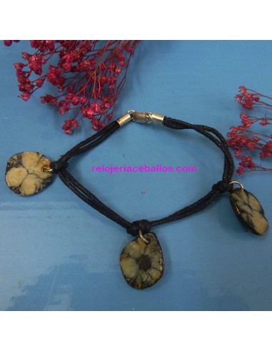 PCQ2 Pulsera de cordón con Quiastolitas