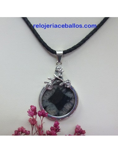 Colgante Artesano con adornos y Quiastolita ACQ