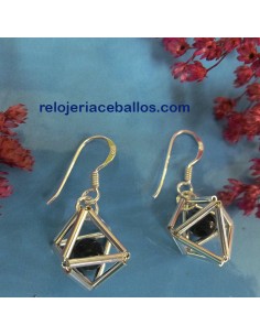 Pendientes Prisma con Azabache 99P