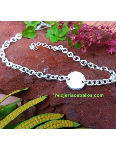 PM12 Pulsera con chapa de plata