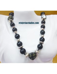 Collar de Azabache Quiastolita con Plata AR1 2
