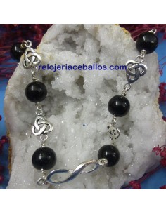 Pulsera Celta con Azabache, Nudos e Infinito PAI