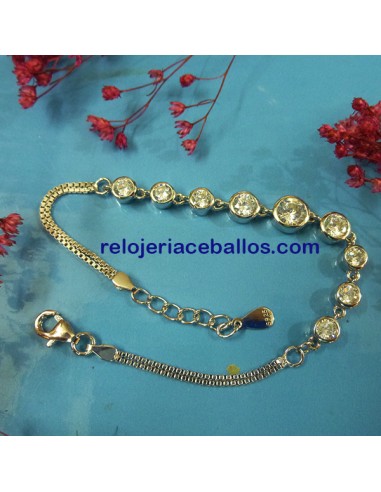 Pulsera con chatones de pedrería 661-0054