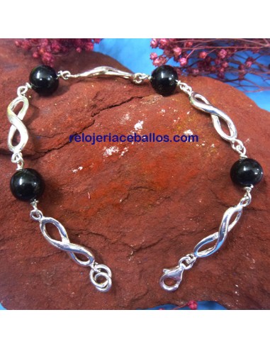 Infinitos y Bolas de Azabache en Pulsera IAP