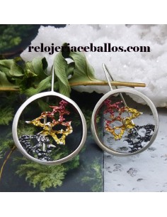 Pendientes Grandes Seda Burdeos 112325G-D10