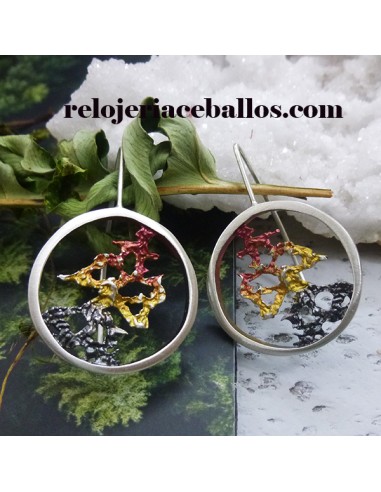 Pendientes Grandes Seda Burdeos 112325G-D10